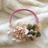 Boho floral hair tie