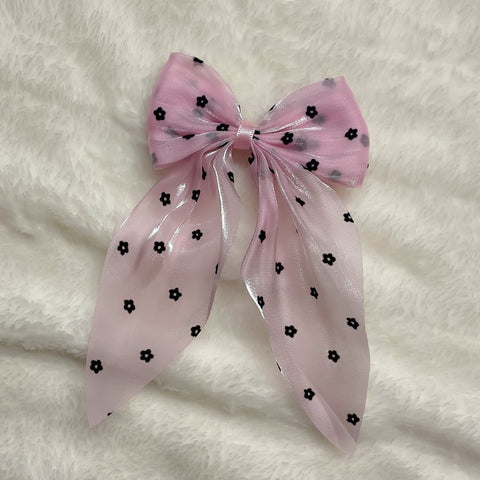 Sheer Showers Bow - Precious Pink