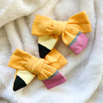 School daze hair clips yellow