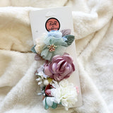 Boho hair clips blue/lilac/white