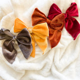 Velvet hair bows