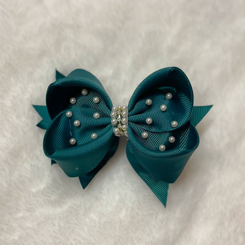 Glamour Green Pearl Bow