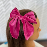 Velvet hair bows