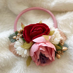 Boho floral hair tie