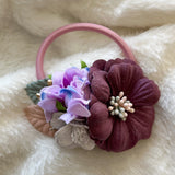 Boho floral hair tie