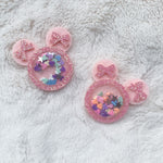 Pink Hearts & Stars Mouse Shaker Clips