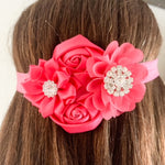 Pink Small Jeweled Flower Headband