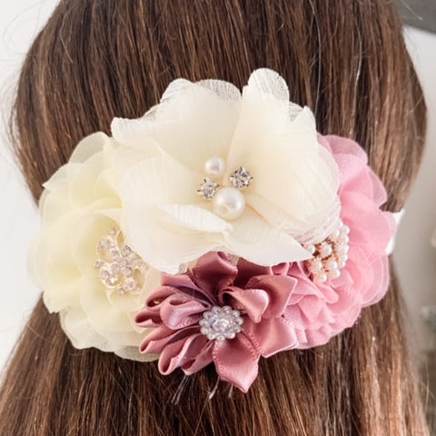 Rose Large Rosette Rhinestone Headband