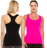 Kurve Tank Black and Fuschia Set